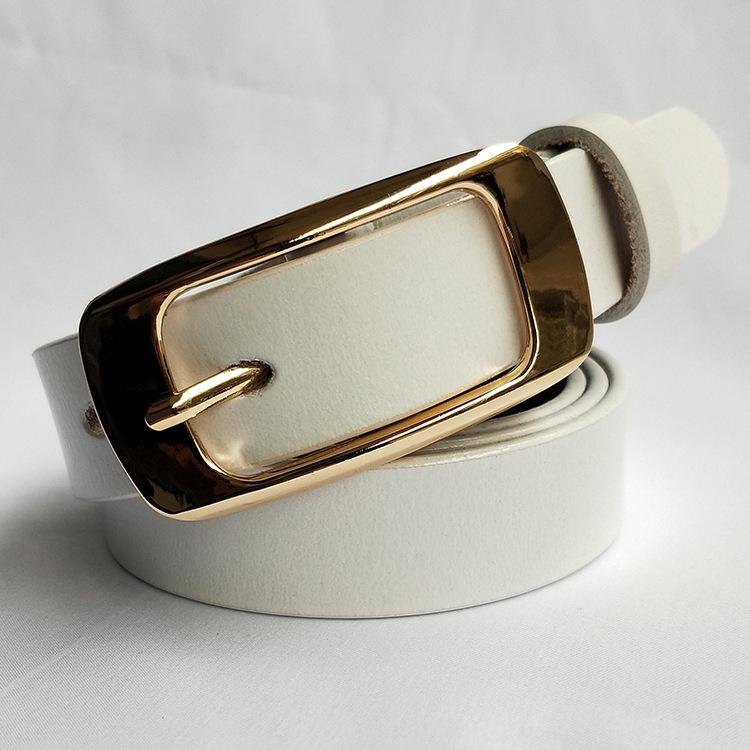 

Women S Vintage Leather Belt, Casual Pin Buckle Belt, Cowhide Women S Belt 115cm