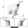 Kids' Arctic Animal Model Set: Polar Bear, Arctic Hare, Reindeer & Beluga Whale