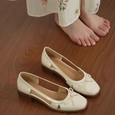 Nové sandály Letní móda Prodyšné Dámské boty Měkká podrážka Hranatá špička Elegantní design Lodičky Univerzální Denní Retro Kožená bota