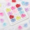 Transparent Multi Color Heart Shape Beads Bracelet Spacer Acrylic Hollow Love Charms Necklace Bracelet DIY Jewelry Accessories