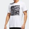 adidas T Shirts Men's White Crew Neck Moderate Straight Fit FM6102