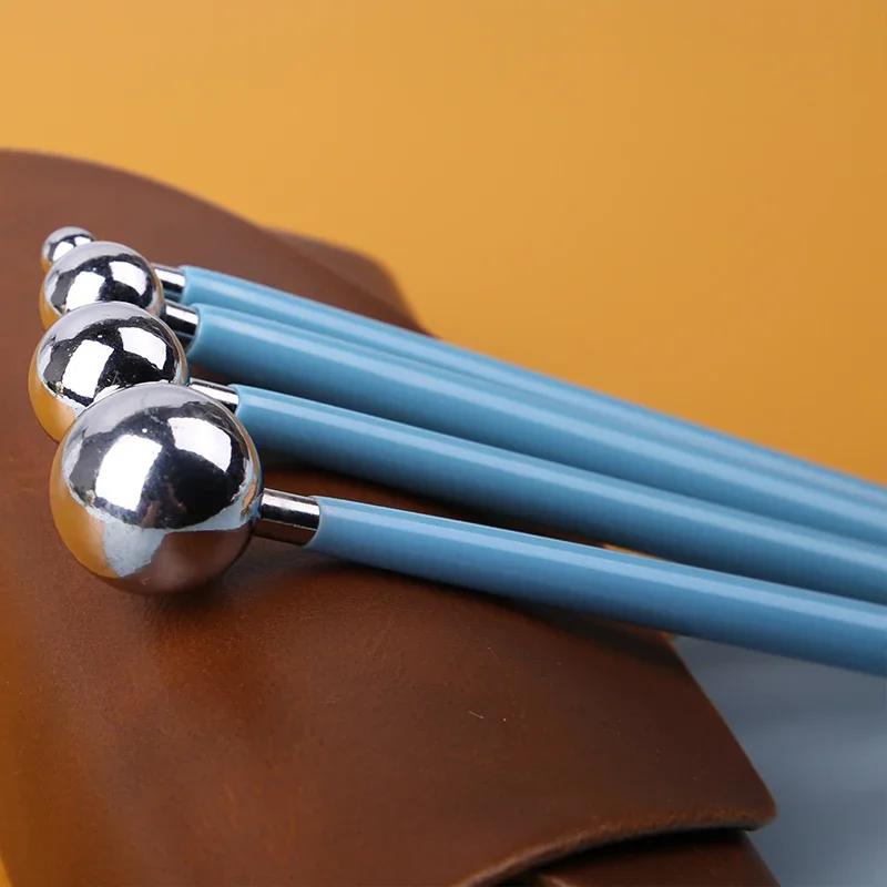Embossing Pattern 4 Pcs Point Drill Creasing Pen With DIY Ball Styluses Tools Spiral Double Head Clay Sculpting Tools