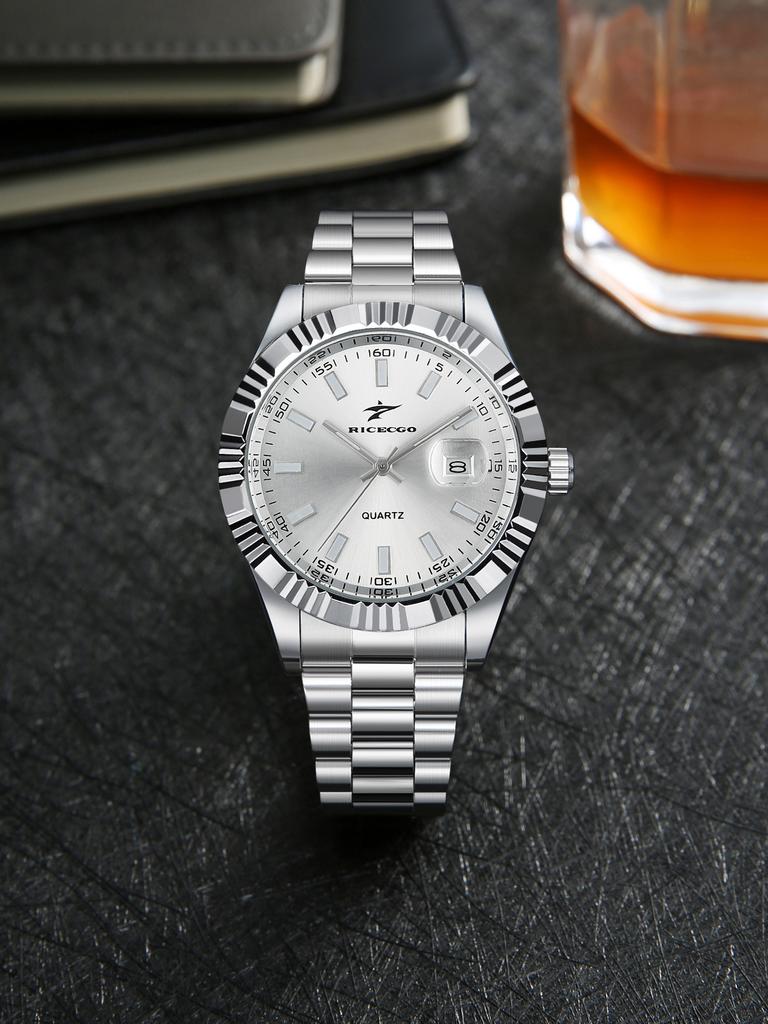 Men's Round Pointer Quartz Watch Stylish and Durable Design Suitable for Daily Wear an Excellent Gift for Him