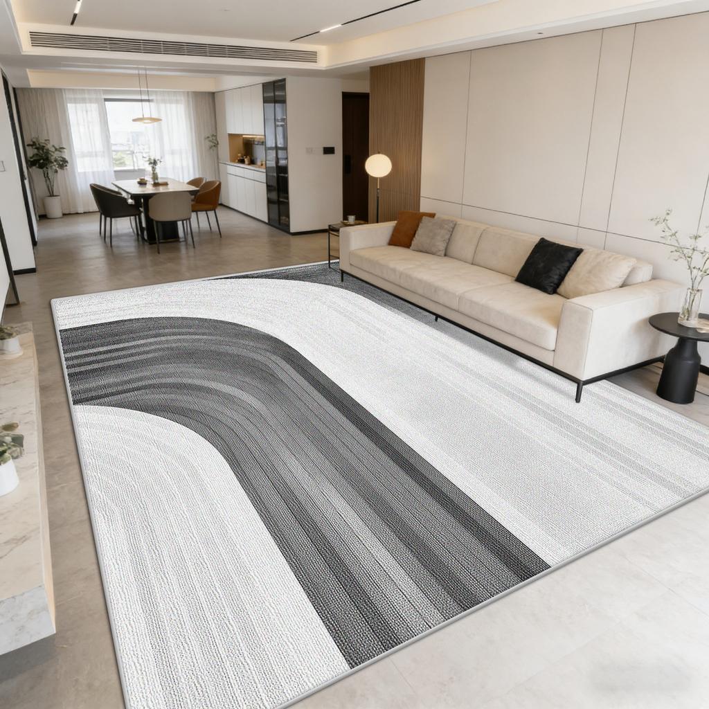 Modern Minimalism Geometric Carpet Home Large Area Non-slip Washable Rugs Easy Clean Cloakroom Bedroom Customizable Floor Mat