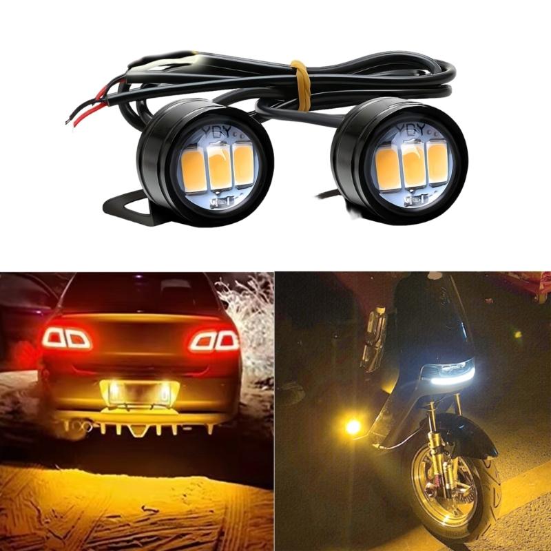 Universal 12V LED Daytime Running Lamps with Shockproof Design & Long Service Life for All Car & Motorcycle Models
