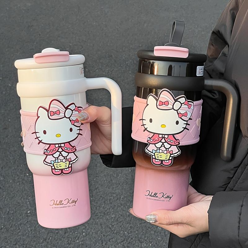 1pc Hello Kitty Stainless Steel Insulated Cup, 900ML Large Capacity Cute Water Cup, Christmas Gift, Car Cup & Portable Coffee Mu
