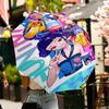 KPop Dämonenjäger Druck Regenschirm Automatisches Öffnen/Schließen - Tragbares Faltbares Design - Tägliche Nutzung für Reisen/Outdoor - Geschenk zum Geburtstag