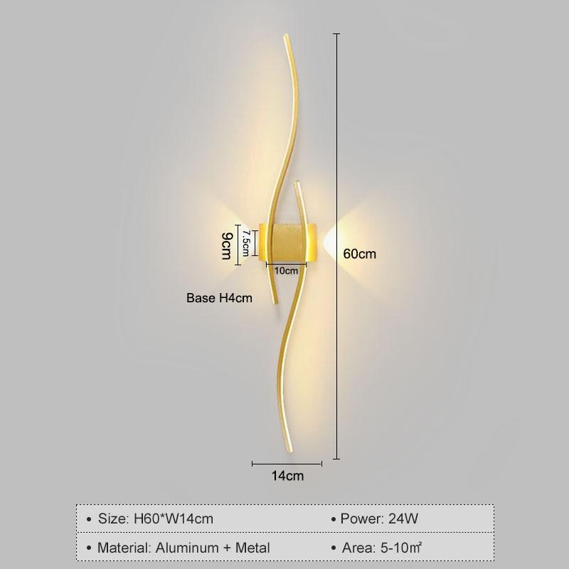 

Светодиодные настенные светильники Nordic, настенные лампы для спальни, интерьер, черное золото, белое настенное бра, светильники для лестниц, проходов, дома Cool White