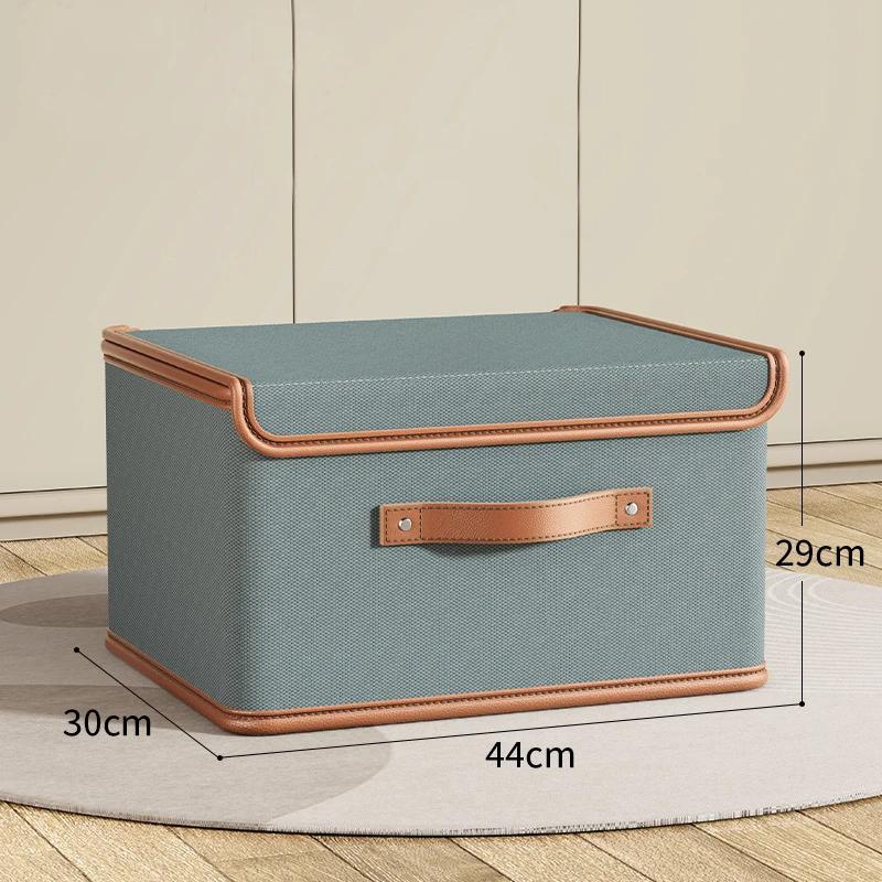 Dustproof Storage Box with Lid Large Capacity Foldable Clothes Storage Box Double Thickness Moisture-proof Storage Box
