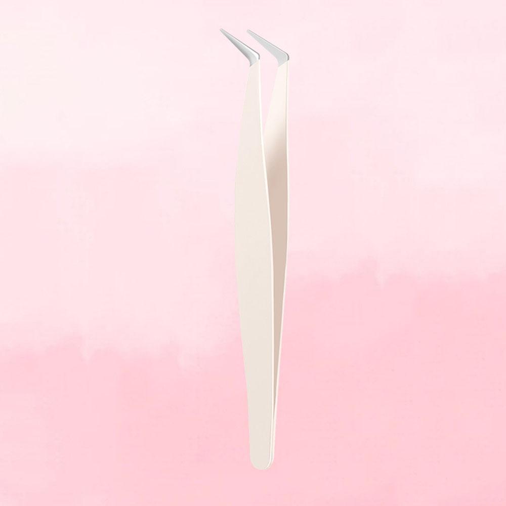 Пинцет для ресниц Инструмент для наращивания ресниц Инструмент для макияжа Пинцет для наращивания ресниц из нержавеющей стали Точный зажим 3D из нержавеющей стали белый