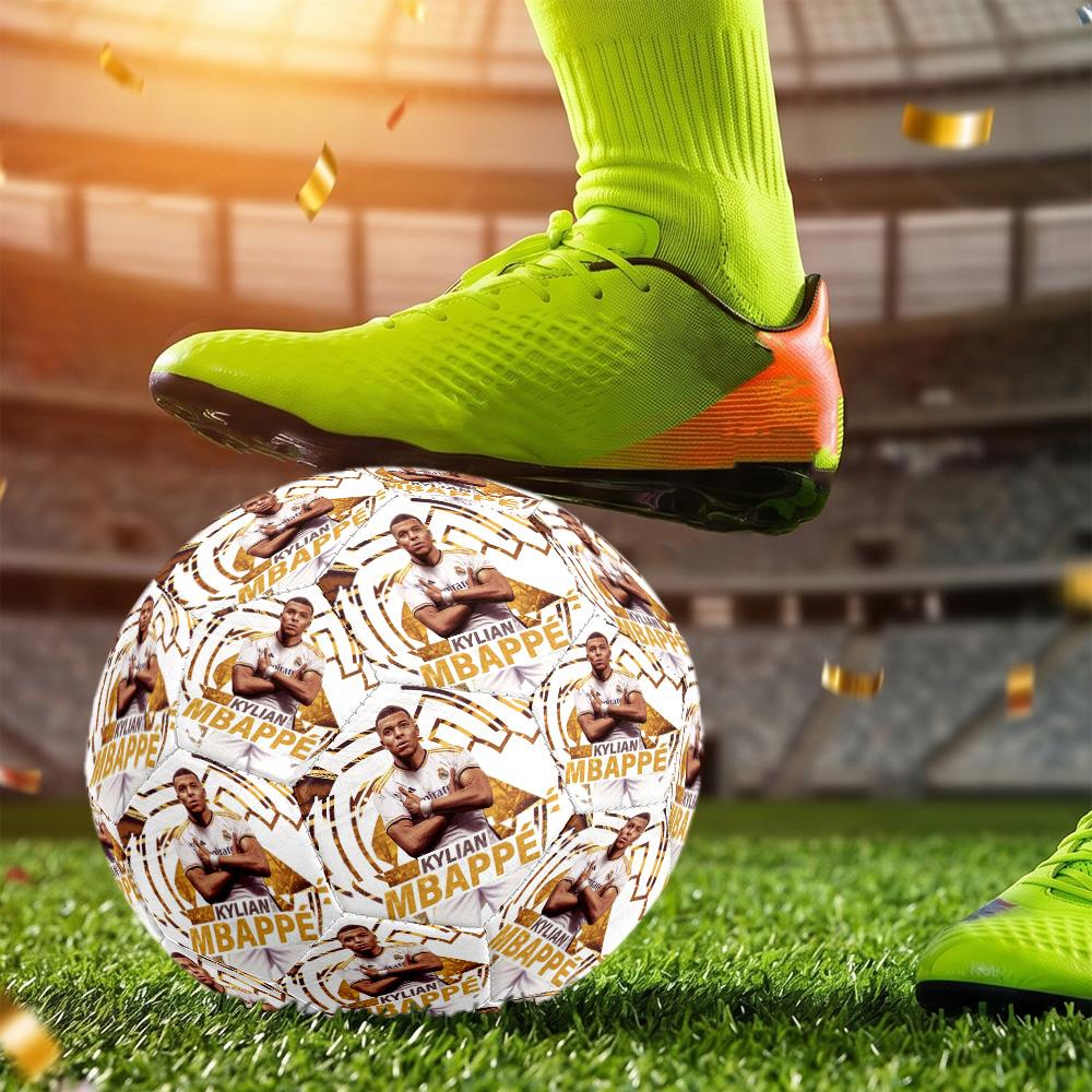 Mbappé Size 5 Soccer Ball Machine Sewn Indoor Outdoor Universal Football Sports Enthusiast Gifts