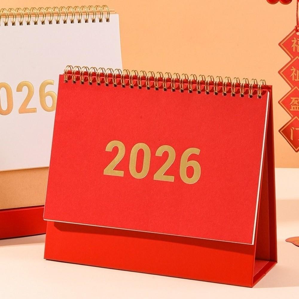 Premium Papier 2026 Tischkalender Beschreibbares Memo Stehender Klappkalender Zeitmanagement