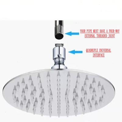 6/8/10 Zoll Ultradünne Wasserfall-Duschköpfe Edelstahl Hohe Qualität Quadratisch Rund Tragbar Praktisch Regendusche