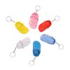 6Pcs Slipper Keychain Assorted Colors Soft Flexible Silicone Portable Hole Shoes Keychain for Bag Backpack Clothes