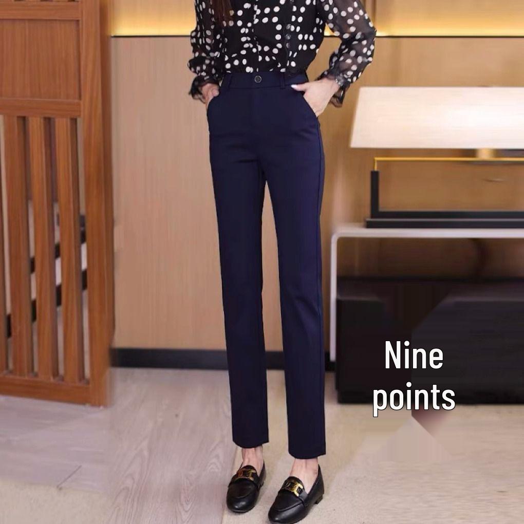 2026 High-Waisted Slimming Straight-Leg Suit Pants for Women: Versatile and Stylish for Spring/Autumn