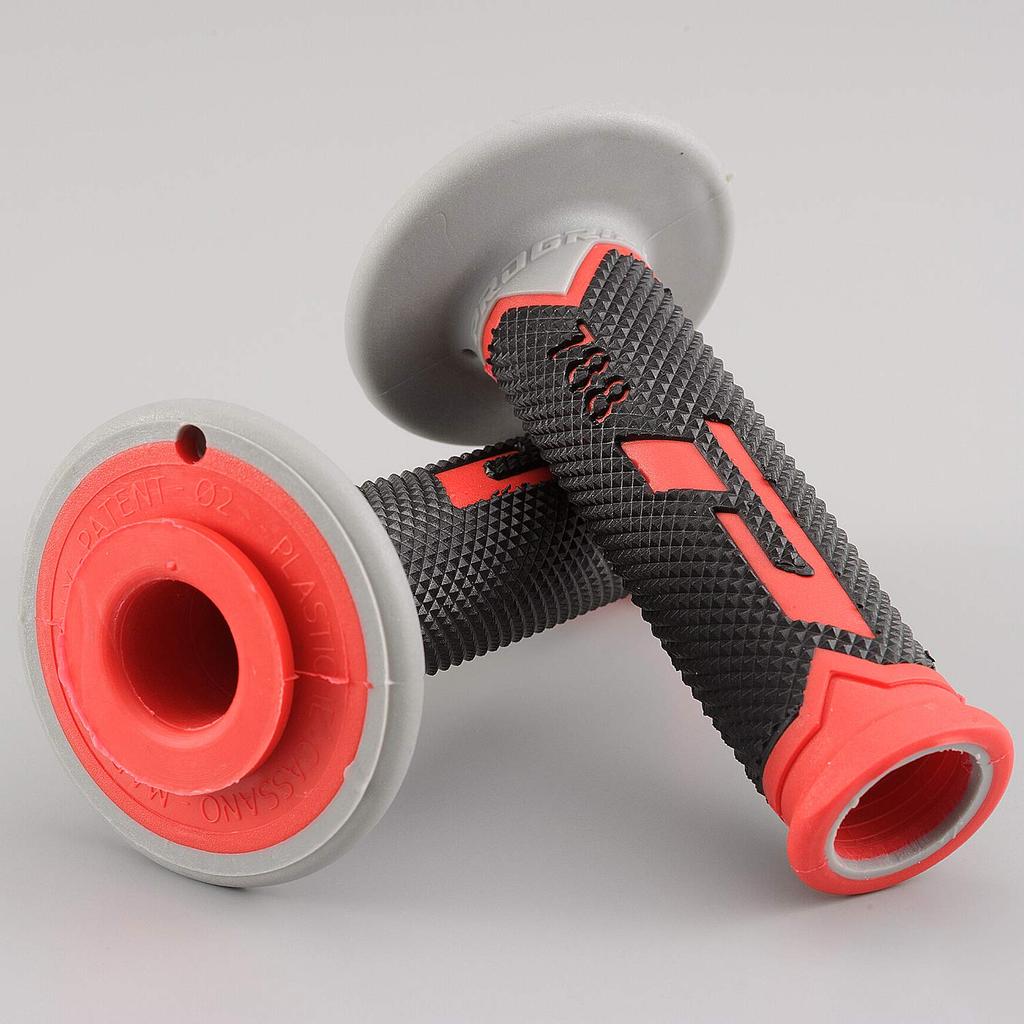 Daytona PROGRIP Motorcycle 788 for Handlebar Diameter 98113 Grips, 115mm, Vibration-Resistant Gel, End-Through Type, Type, Red, 22.2mm (Off-Road),
