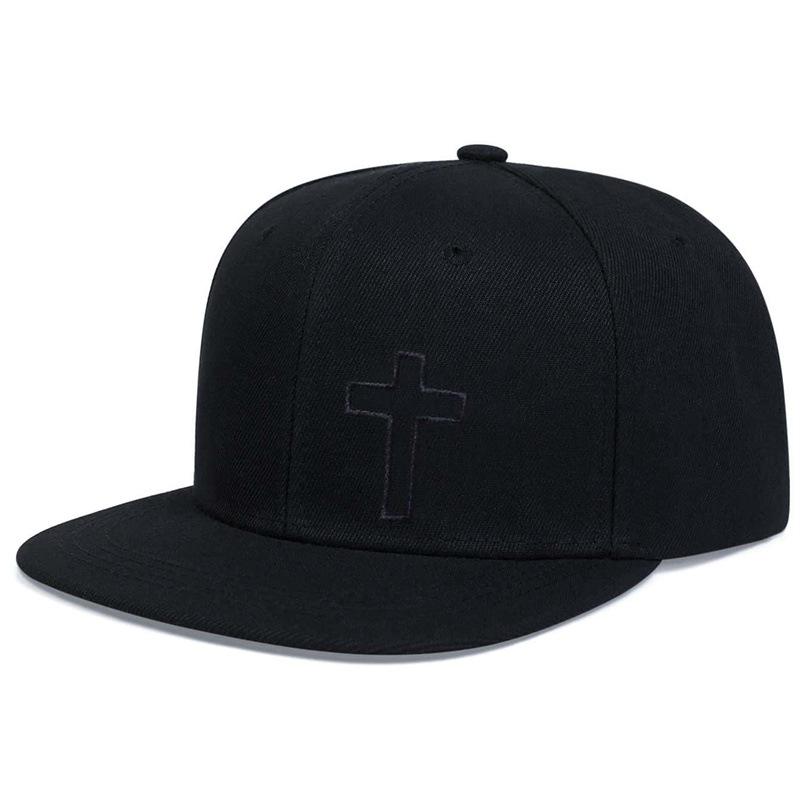 New summer simple embroidery personalized cross baseball cap sunscreen men's and women's soft top versatile cap