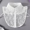 Fake Collar New Women Spring Autumn Versatile Sweaters Fashion Trend Lace Chiffon Popular Western Decorative