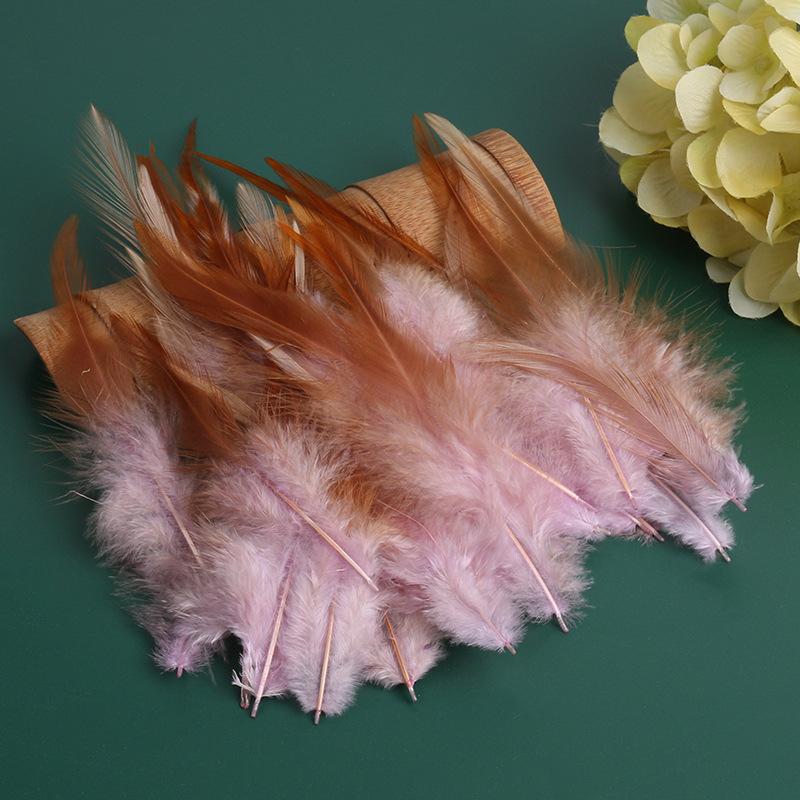 100Pcs Dyed Chicken Feather Feathers 10-15cm for DIY Crafts Handmade Jewelry Wedding Party Festival Costume Decorations