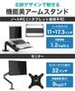 LOE Monitor Arm, LaptopTablet Mount, Gas Spring Type, Desk Mount, Stable, Easy Assembly, LOZ1S, Gray