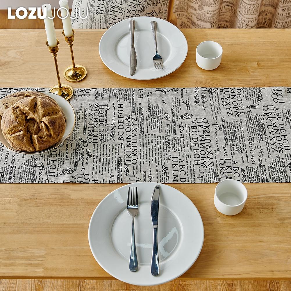 1 Stück Modischer Heißverkäufer Retro-Stil Baumwolle und Leinen Bequemer Tischläufer für Esstisch Dekorativ für Heimtisch LOZUJOJU