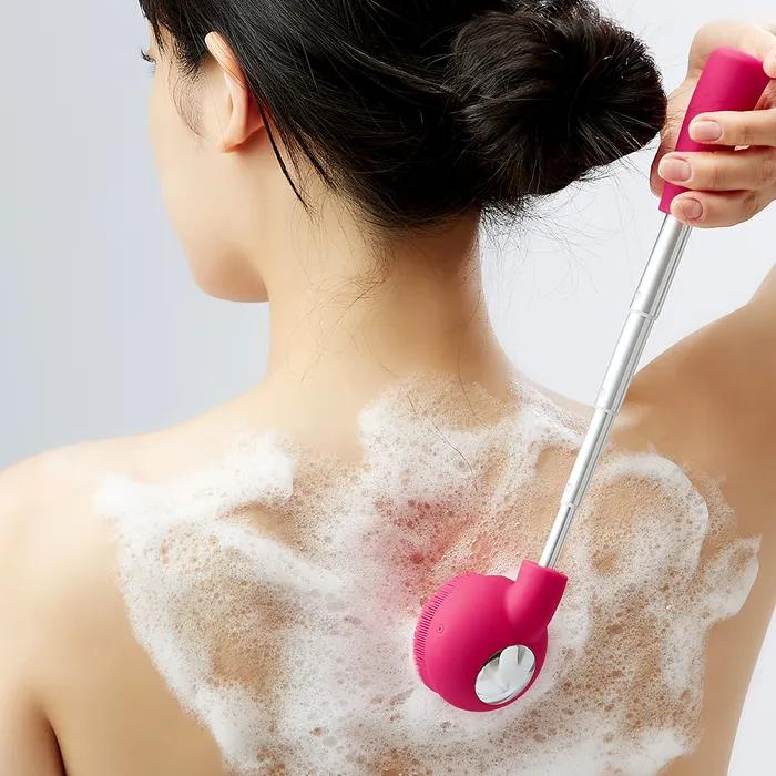 Welderma Extendable Vibration Face & Body Length-Adjustable Cleansing Shower Massage Brush