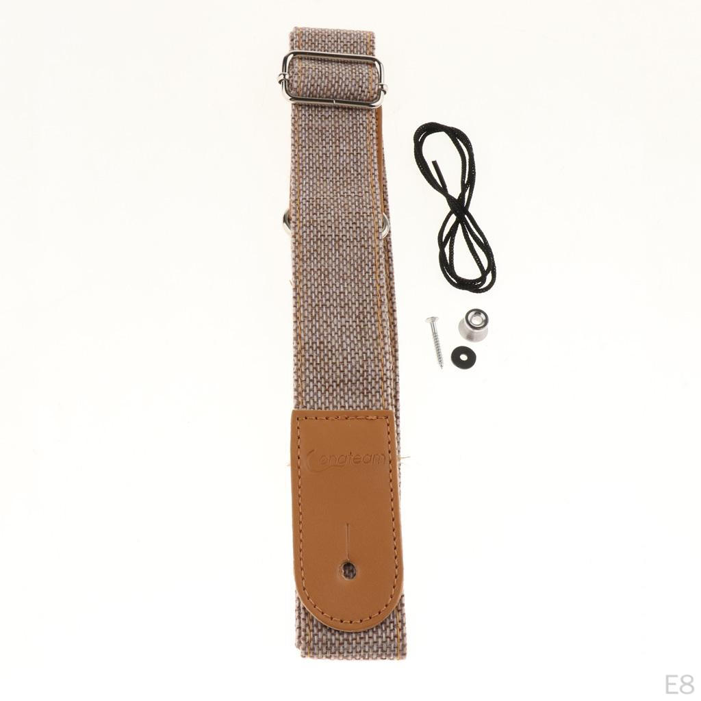1x Ukulele Strap Belt with PU Leather Ends for Acoustic Electric Guitar