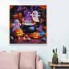 DIY Diamond Art Painting Kit Halloween Ghost Pumpkin Pattern Full Drill Canvas Creative Handmade Craft Gift for Adults Home Decor