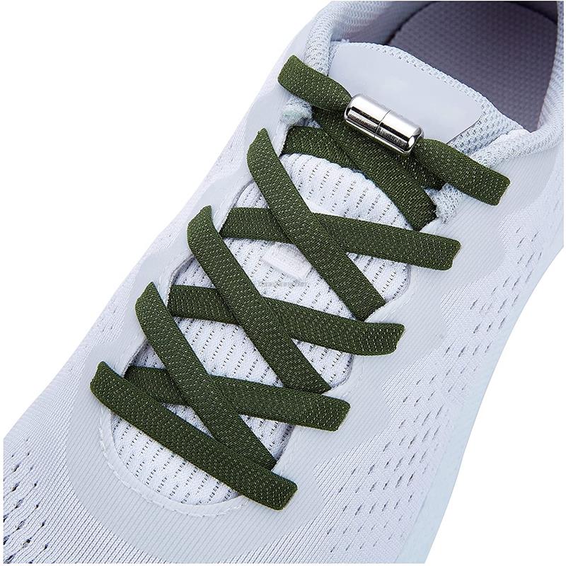 Elastic Laces Sneakers 8mm Wide Flat Rubber Bands Shoelaces Without ties Adult Kids Tennis No Tie Shoe laces Shoes Accessories