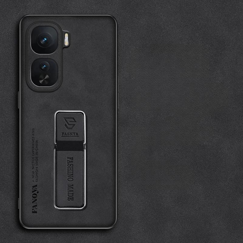 

Чехол из овчины для телефона IQOO NEO 10 Pro Neo10 9s Pro Plus, тонкая матовая подставка-держатель, задняя крышка для Iqoo Neo 10pro Neo9, магнитный чехол-подставка IQOO NEO 9s proplus чёрный