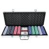 Chips Set Texas Cards Poker Dice Decks Set Accessories for Casino Game 500pcs