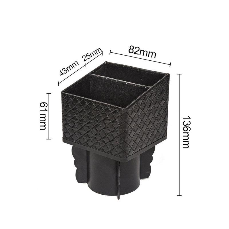 1pc Car Armrest Console Cup Holder ert Organizer Seat Center Control Hidden Square Storage Box Container Auto Accessories