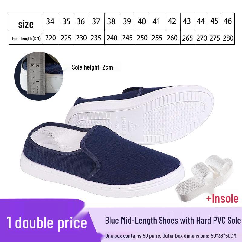 Dustproof Anti-static PU Mid-cut Soft Sole Work Shoes for Cleanroom