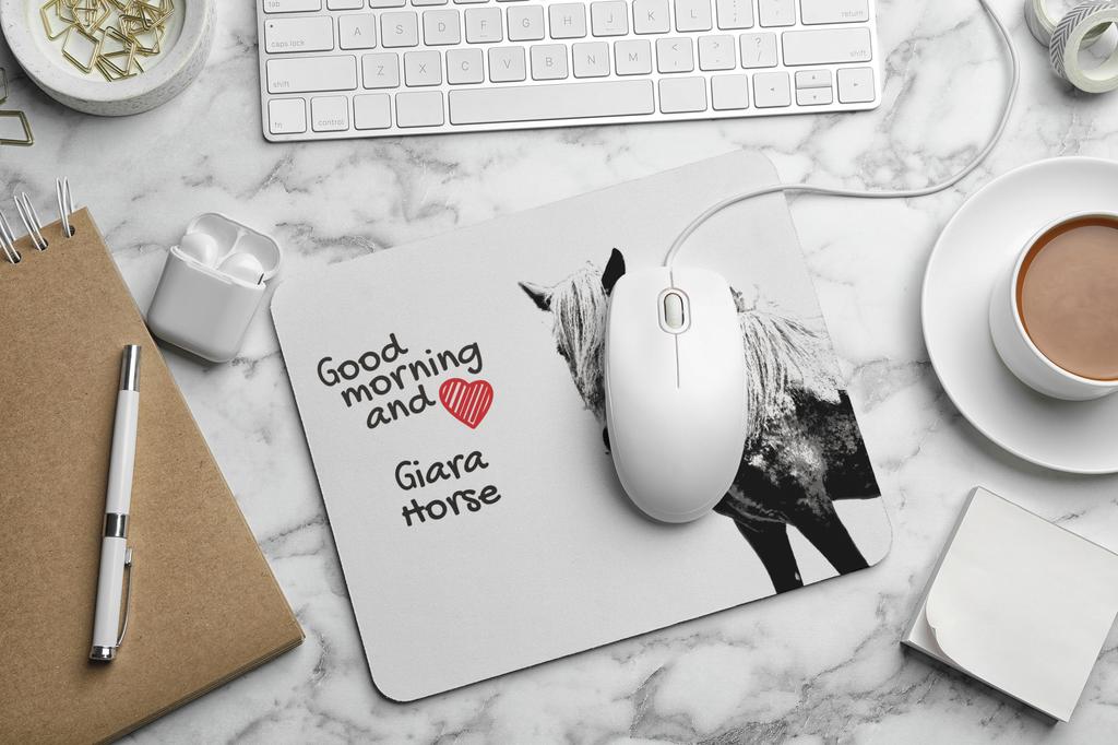 Giara Horse - mouse pad with print, personalized pad with a horse, unique gadget for an office worker from the Art-Dog brand