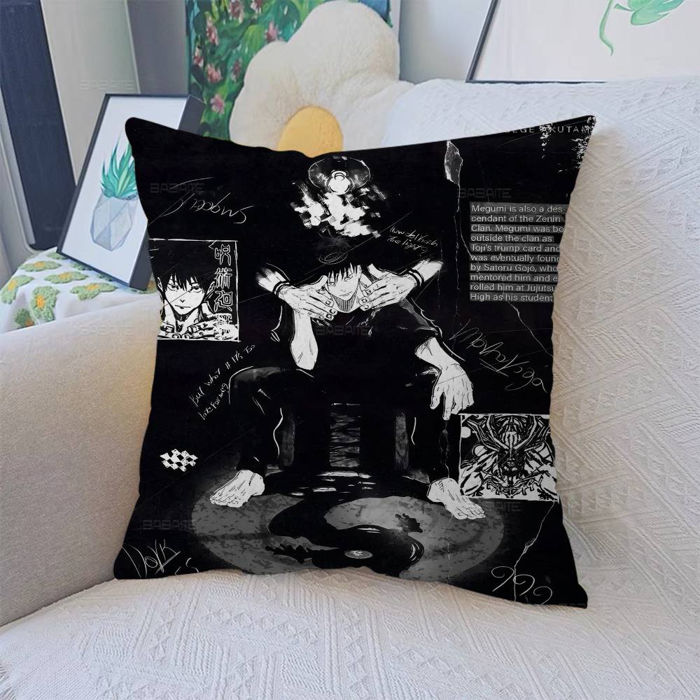 F-Fushiguro M-Megumi Pillow Cushion Cover Pillowcase Living Room Sofa Home Decor