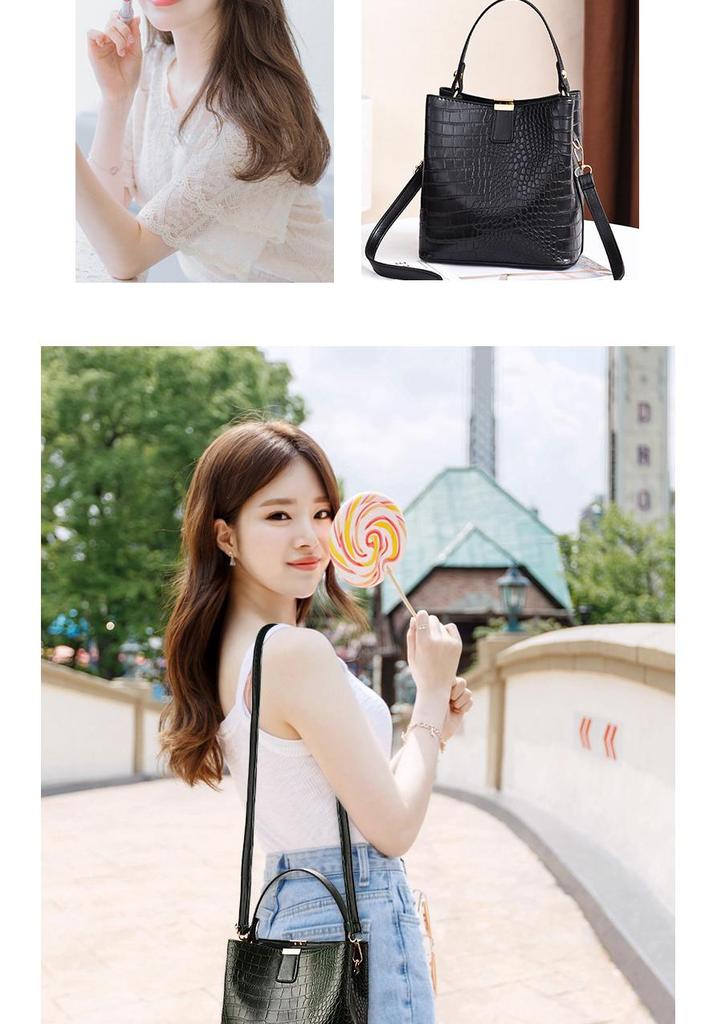 Women's 2025 Large Capacity Stone Pattern Bucket Bag – Stylish Handbag, Shoulder, and Crossbody Bag
