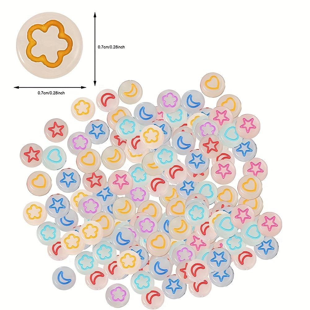 100/300/500/1000pcs Luminescent Acrylic 7mm Letter Beads A-Z Glow In the Dark with Loose Spacing Beads for DIY Necklace, Bracelet, and Jewelry Making