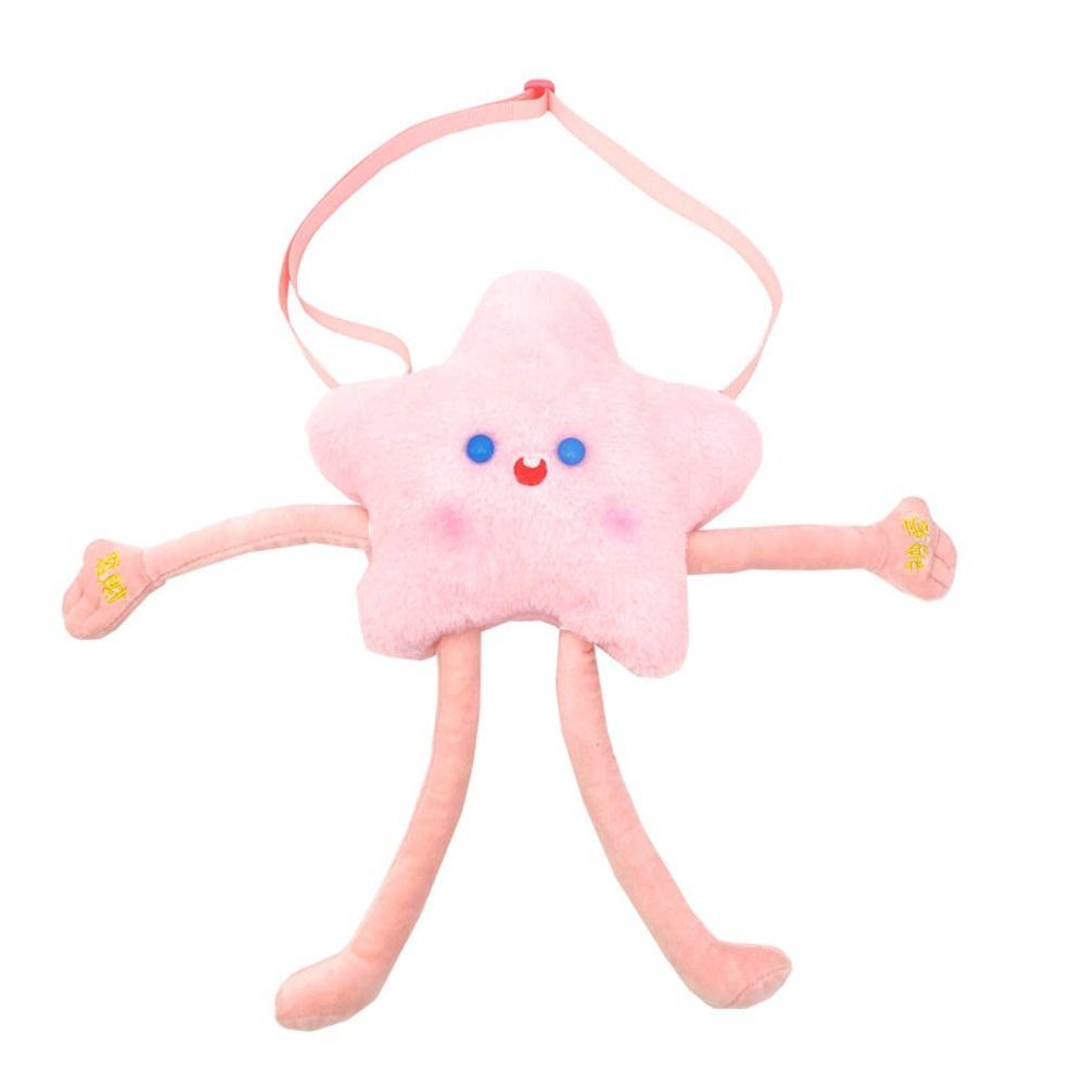 

Backpack Stretch Plush Toy Bag Stuffed Toys Star Plush Shoulder Bag Pull-Out Star Plush Backpack розовый
