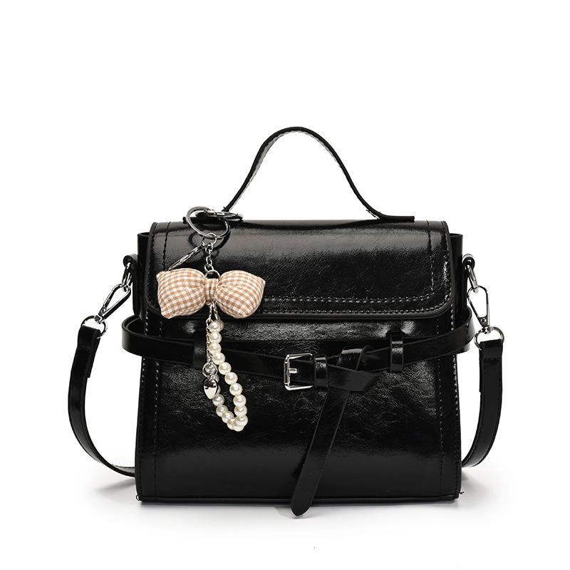 2025 Niche High Sense Simple French Casual Portable Small Square Bag Fashion Versatile College Style Messenger Women's Bag