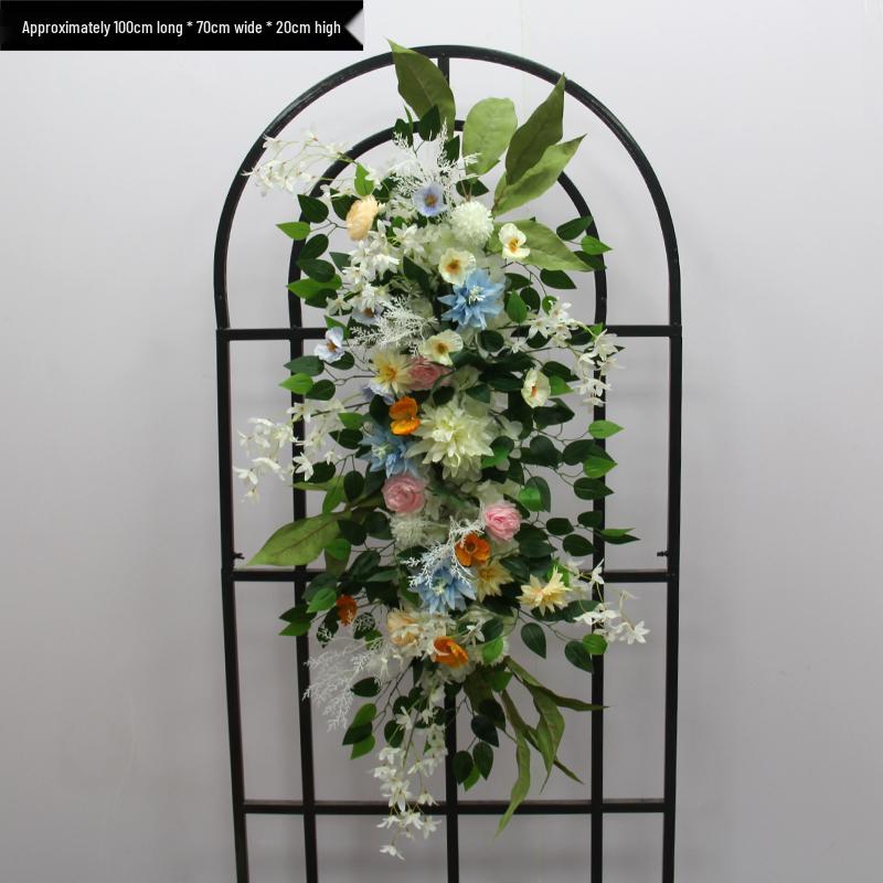 Blumen Kunstseide Blumenstreifen Set: Lange Hängegang-Anordnung & Hochzeitsaal-Dekor