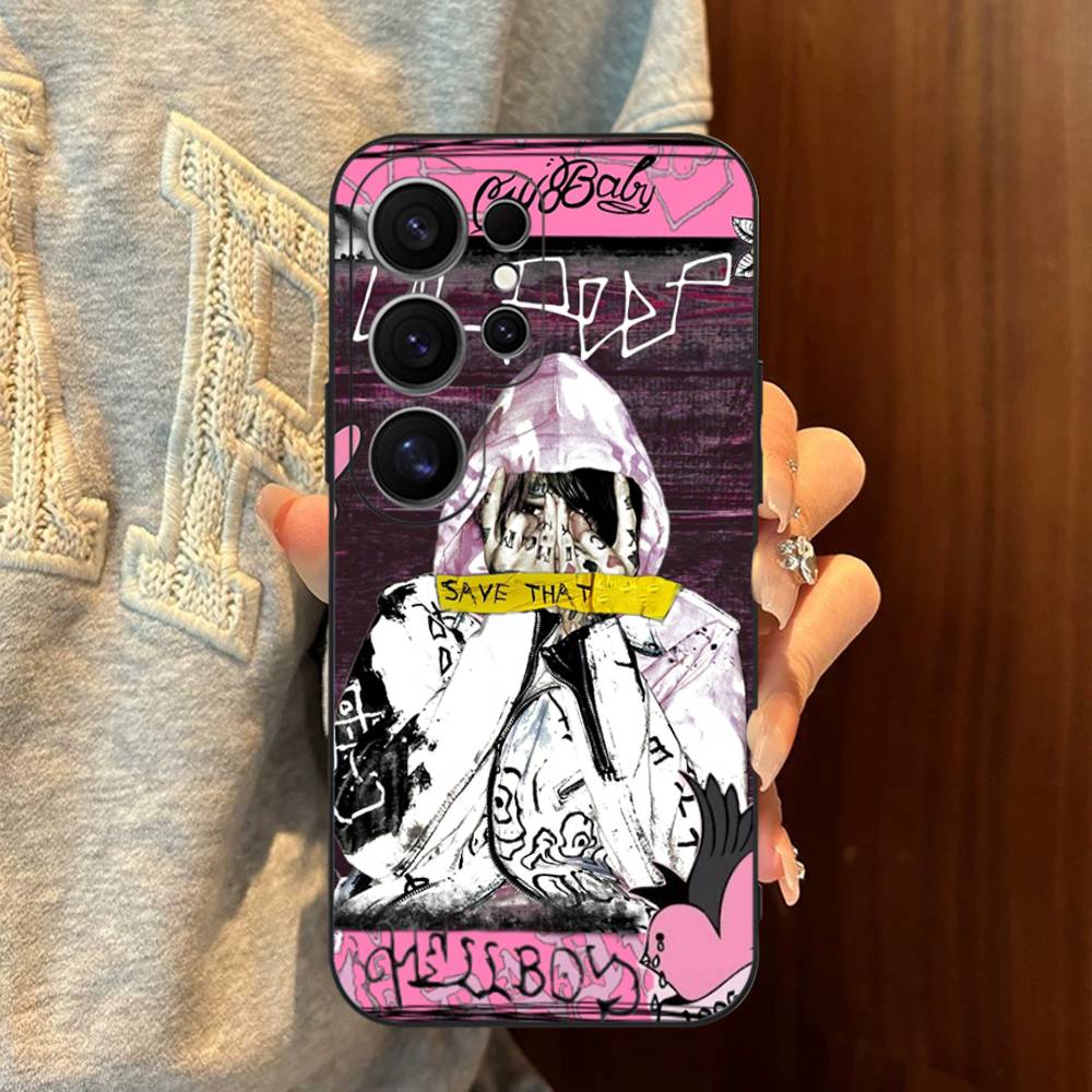 Emo Rapper Lil Peep Phone Case For Samsung S 24 Fe 25 Ultra Plus 20 Lite 21 30 22 23 24 22 Ultra 5G Fundas