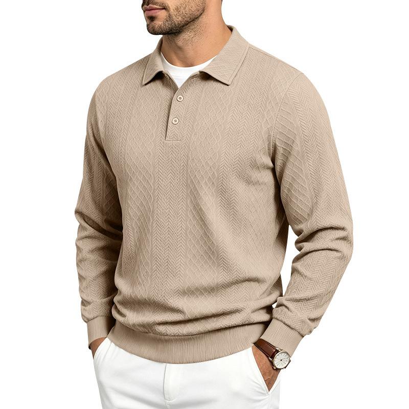 Men’s New Arrivals: Knitted Jumpers, Business Polo Shirts, Casual Long-sleeved Collared Pullovers and Jacquard Hoodies