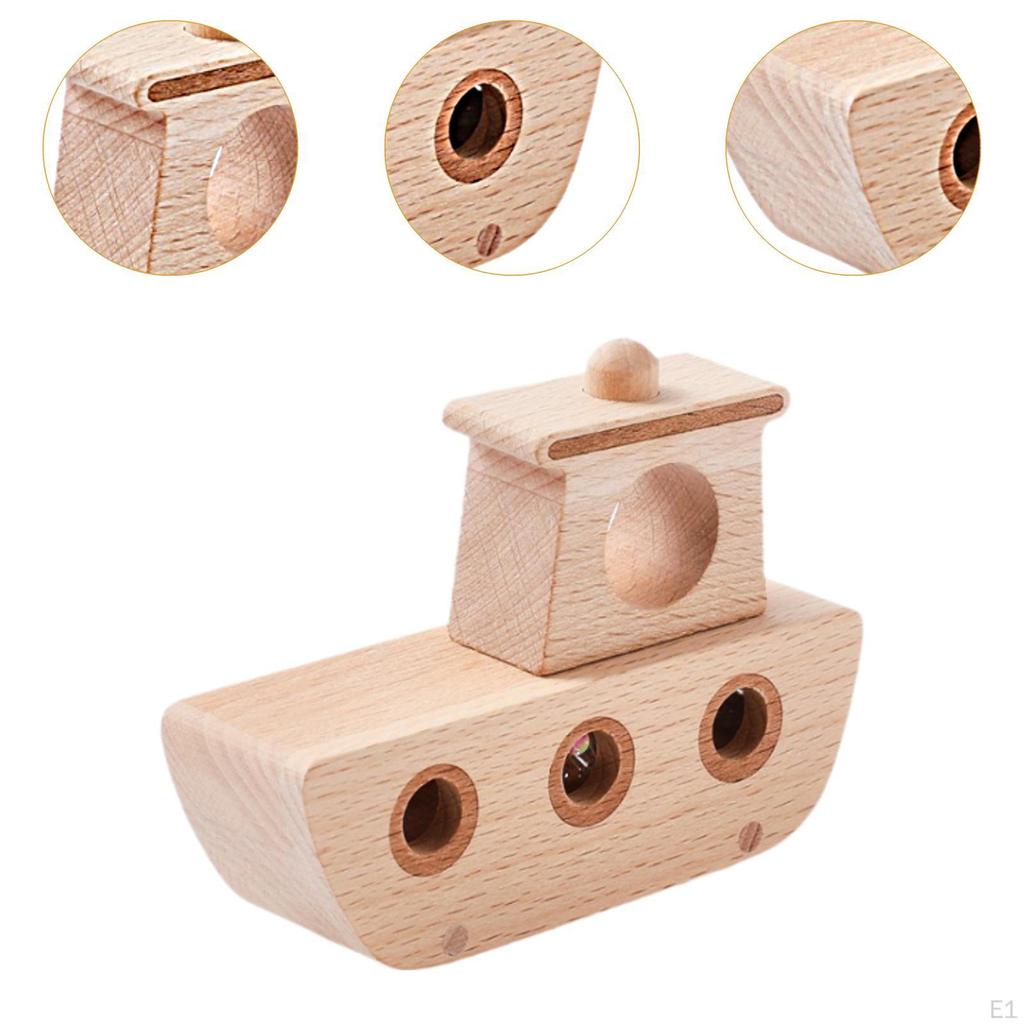 Wooden Baby Ship Toy Sensory Fine Motor Early Learning for Infant