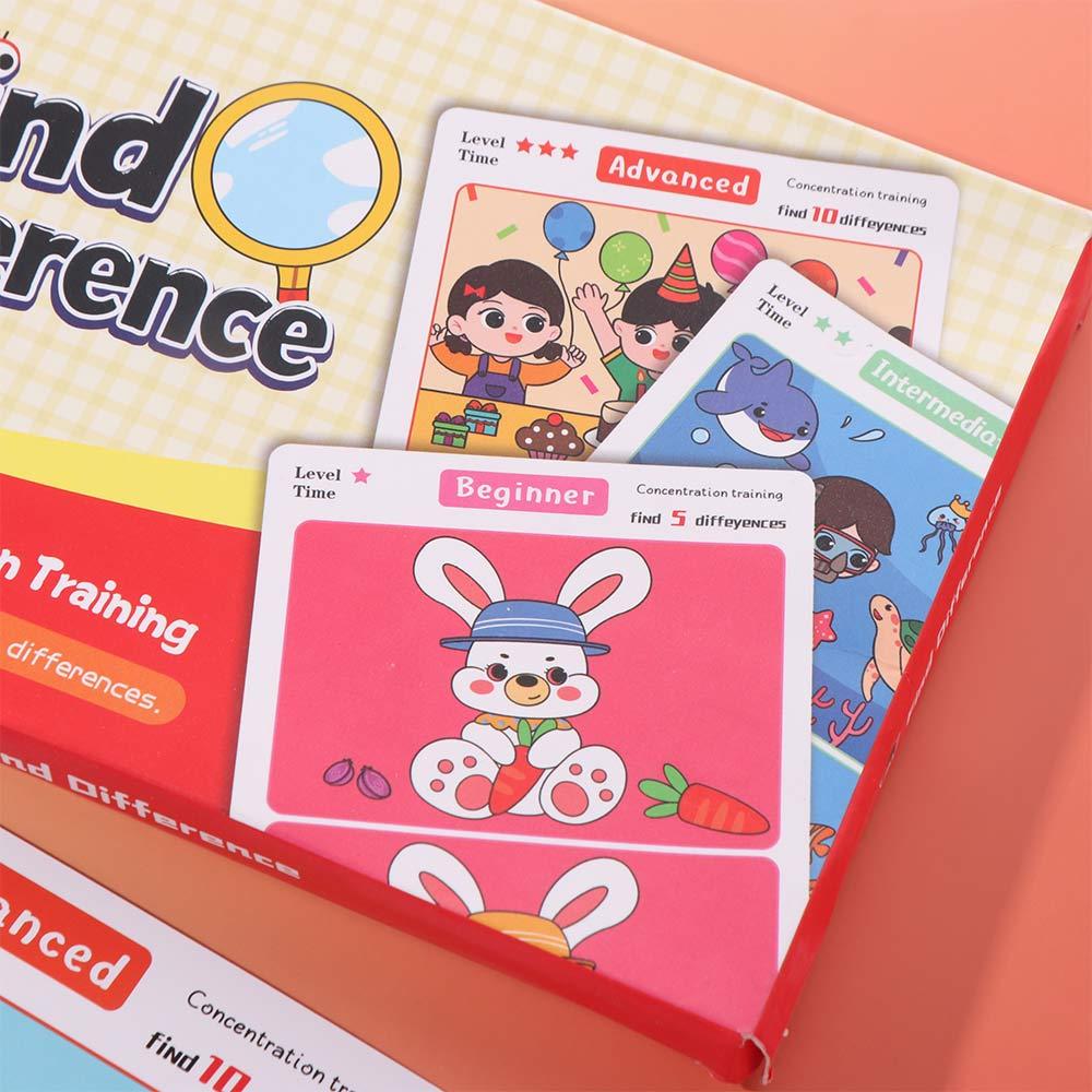 Find The Difference Puzzle Board Game Card Rewritable Picture Books Puzzle Toy  Development Toy