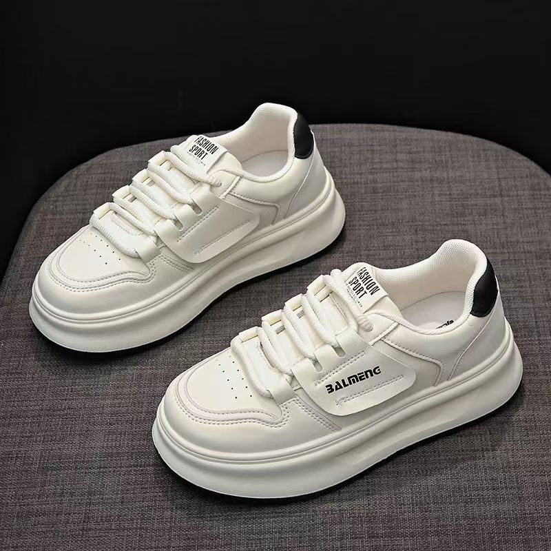 Ankela red heightening platform white shoes women's versatile lightweight board shoes autumn 2025 new white shoes autumn and winter