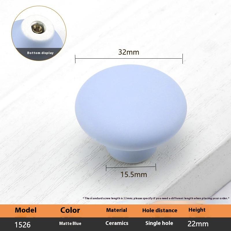Keramik Schrankgriffe im nordischen Stil für Kinderzimmer, Macaron-farbenfrohe runde Schubladenknöpfe und -griffe, Möbelgriffe für Kinder
