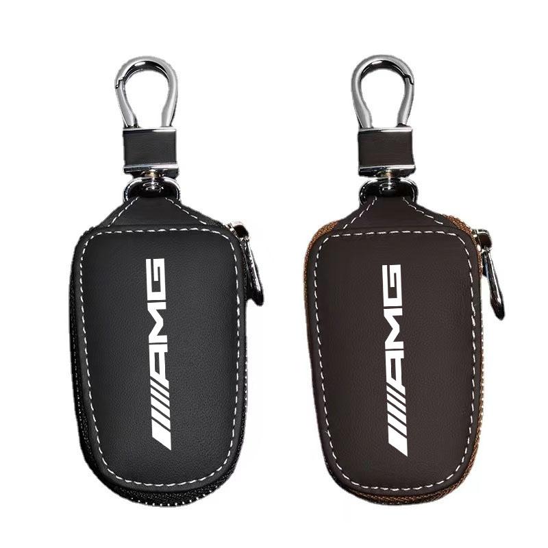 Leather Key Wallet Car Key Bag Multi Function Key Case for Mercedes Benz AMG A B C M ML GLA GLE GLS E Class W176 W205 W166 W246