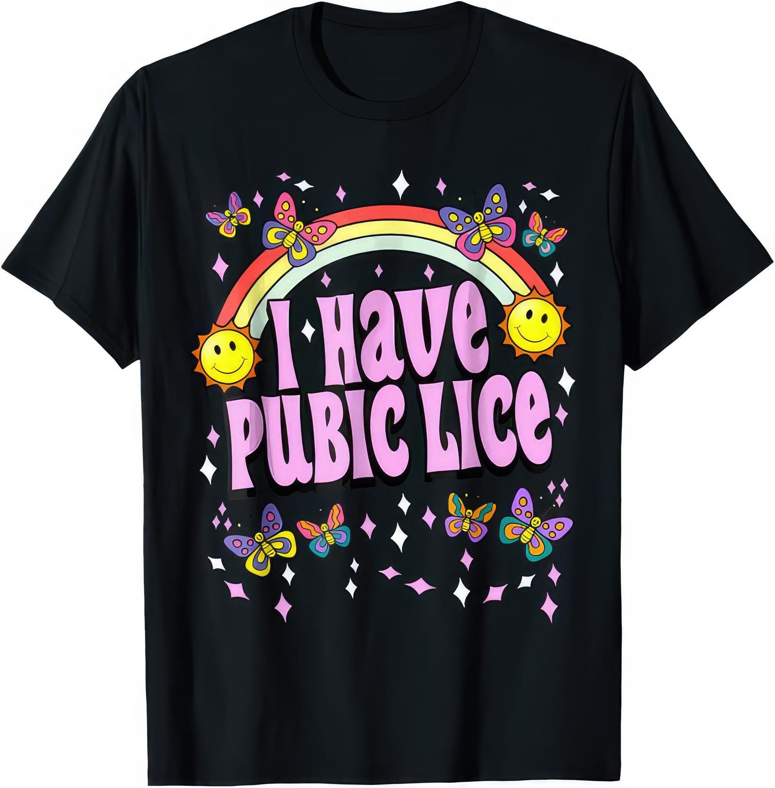 I Have Pubic Lice Funny Rude Joke T shirt L