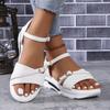 Fashion Women Flats Sandals 2024 New Summer Fashion Casual Shallow Shoes for Women High Heels Platform Open Toe Sexy Designer Sandals