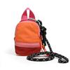 Color-blocked Mini Backpack Coin Purse Colorful Canvas Coin Bag Earphone Storage Bag  Daily